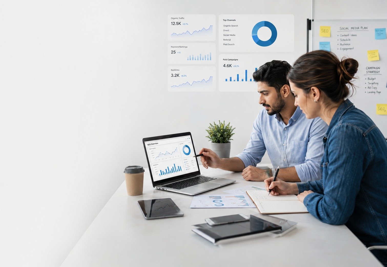 Digital marketing command center visual
